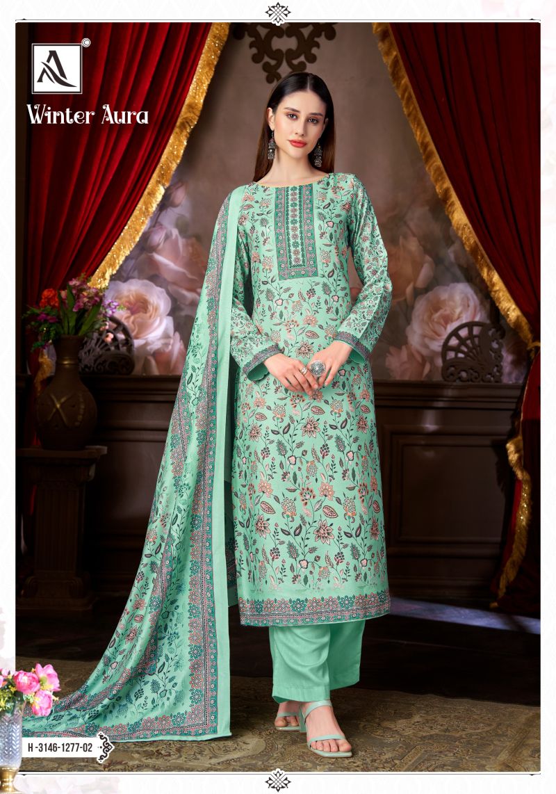 Winter Aura By Alok Viscose Pashmina Dress Material 
